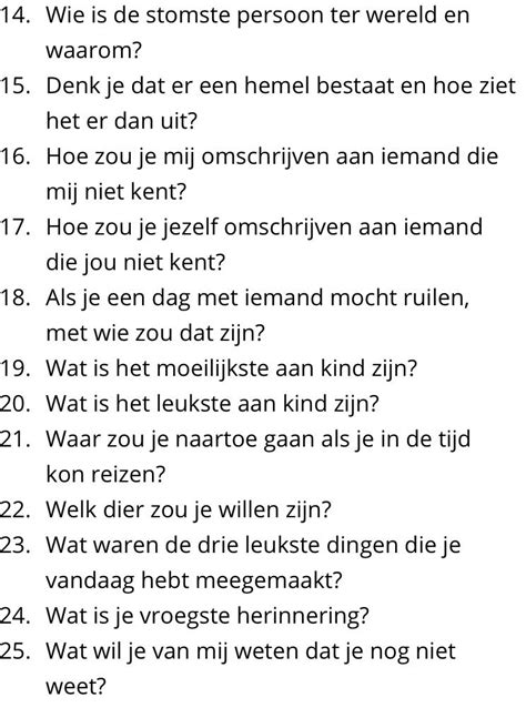 ik wil je leren kennen|100 leuke vragen om iemand persoonlijk goed te leren。